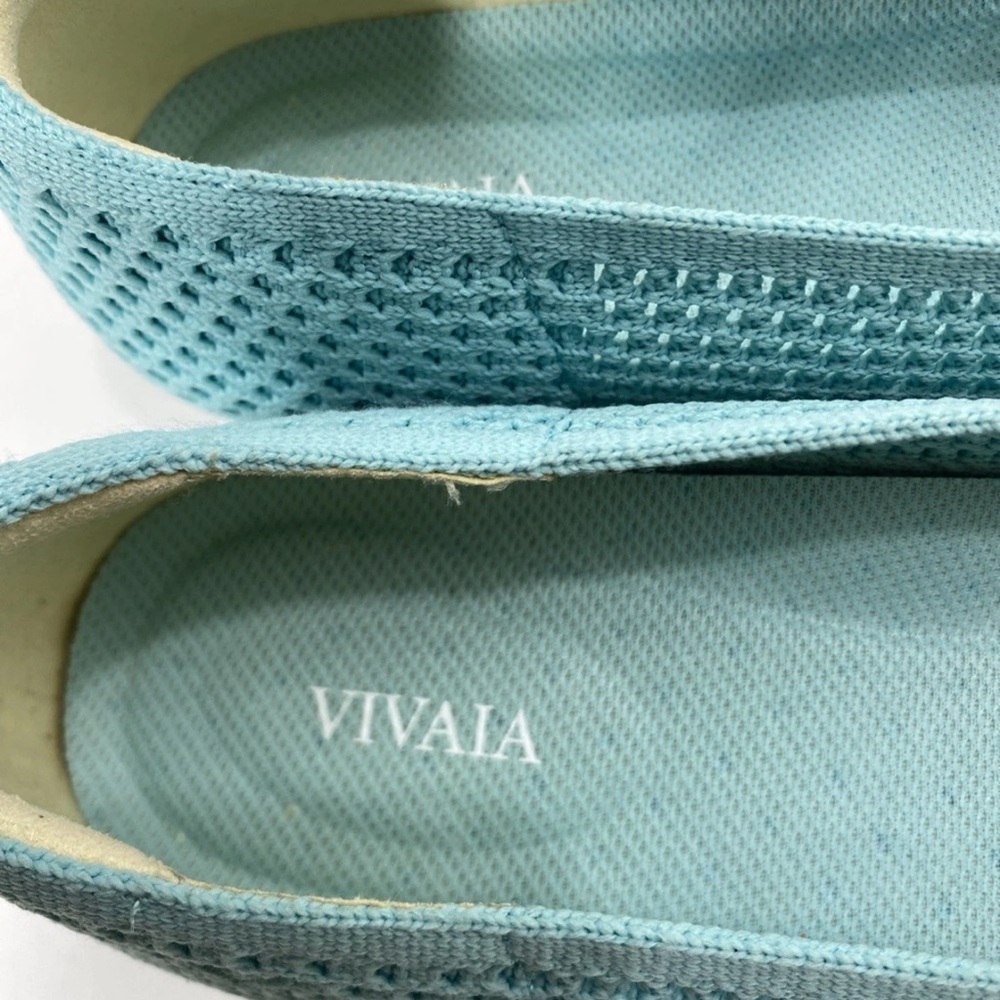 Elegant Aqua Blue Knit Loafers - Picture 5 of 7